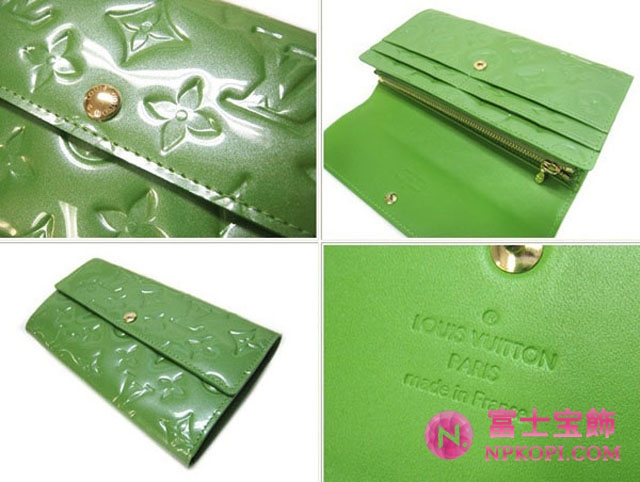 (LOUIS VUITTON)ルイヴィトン 偽物財布 ヴェルニ財布 ファスナー付き長札 ポルトフォイユサラ M93635